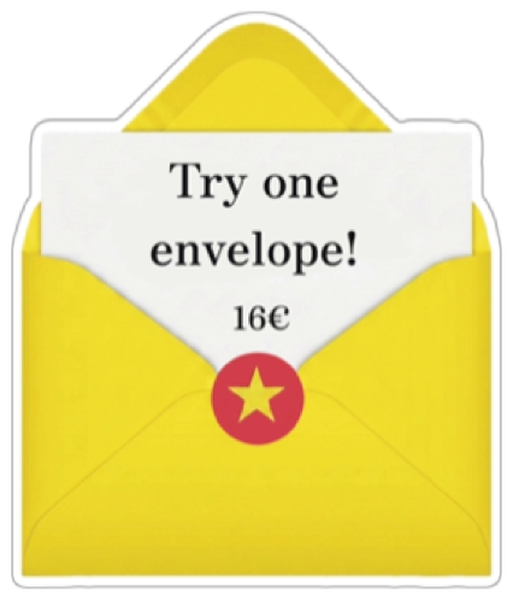 Try one envelope — €16